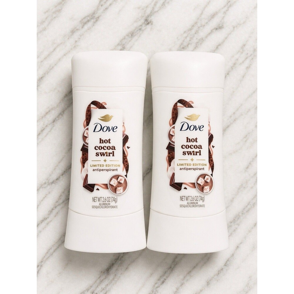 Set of 2 Dove Hot Cocoa Swirl Limited Edition Antiperspirant Deodorant